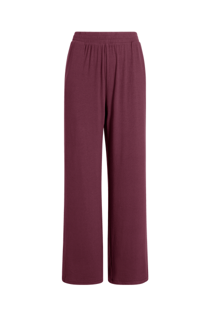 Slinky Rib Lounge Pant | Merlot