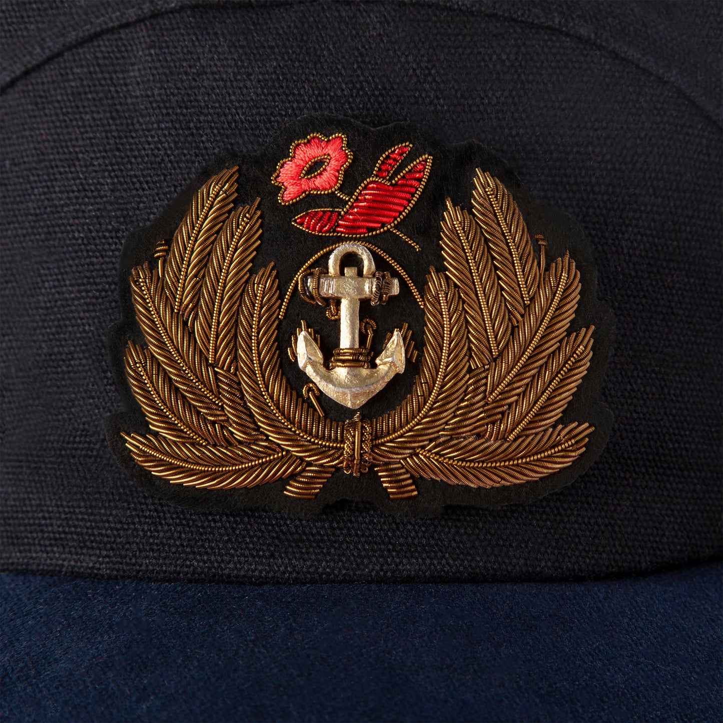 'Claws N' Roses' 7-Panel Souvenir Cap (Black / Navy)