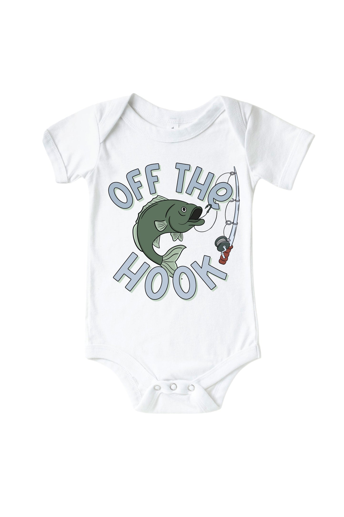 Off the Hook Graphic Bodysuit & Kids Tee | White