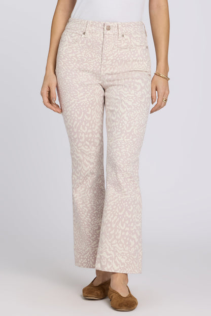Billie Mini Bootcut Ankle Jeans In Petite - Snow Leopard