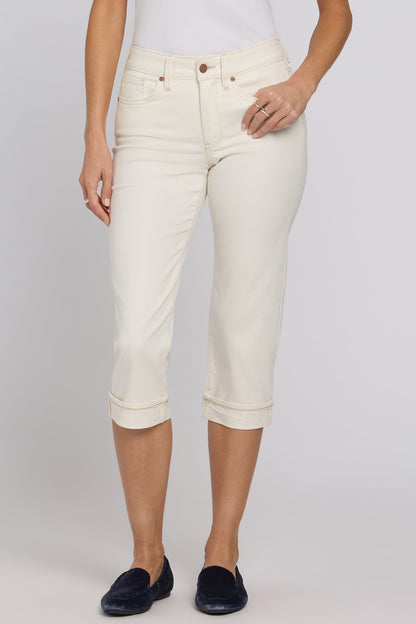 Marilyn Straight Crop Jeans In Petite - Vintage White