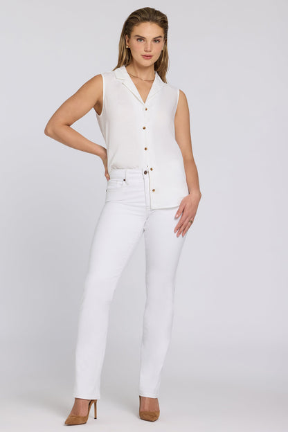 Marilyn Straight Jeans In Petite - Optic White