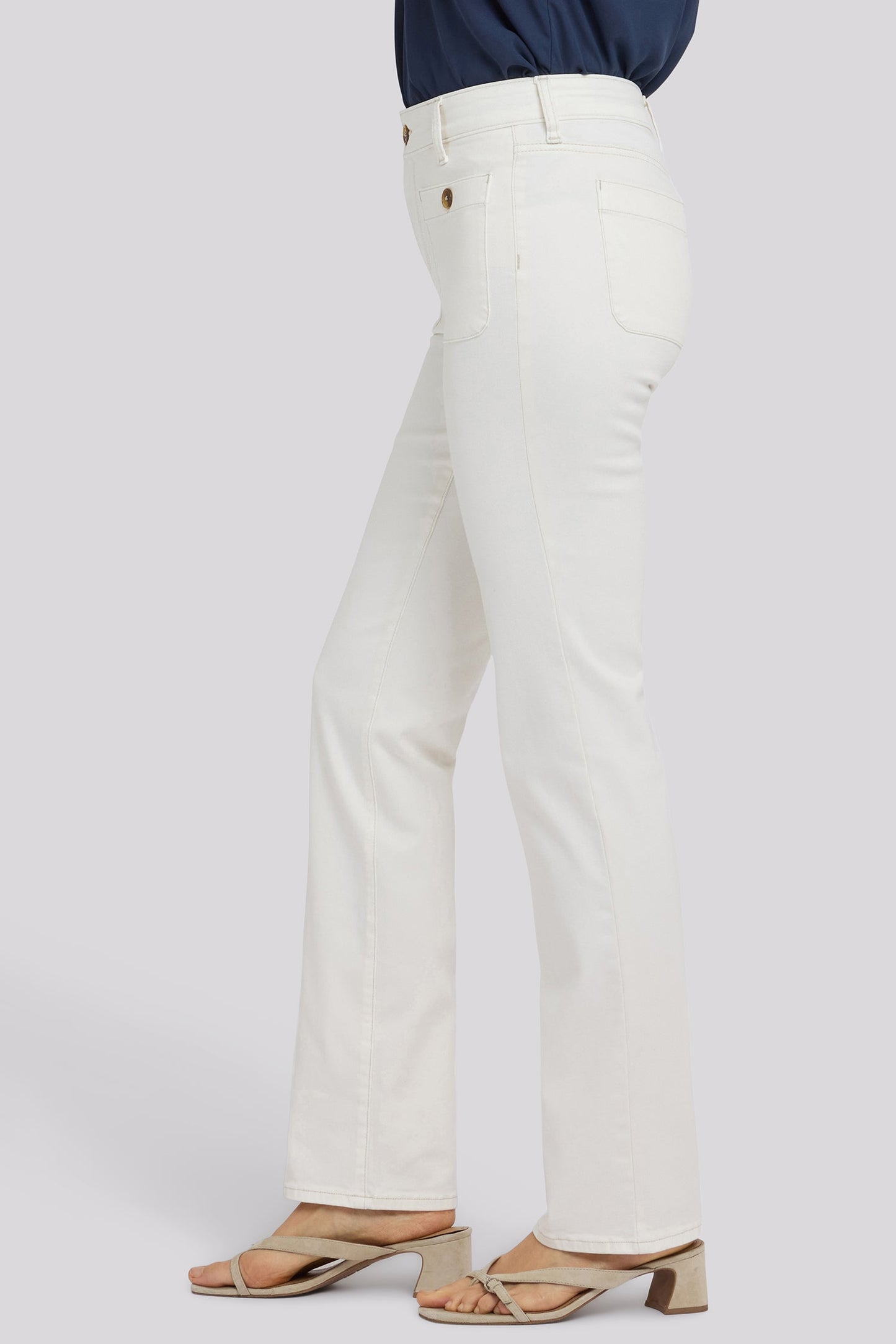 Marilyn Straight Jeans In Petite - Vintage White