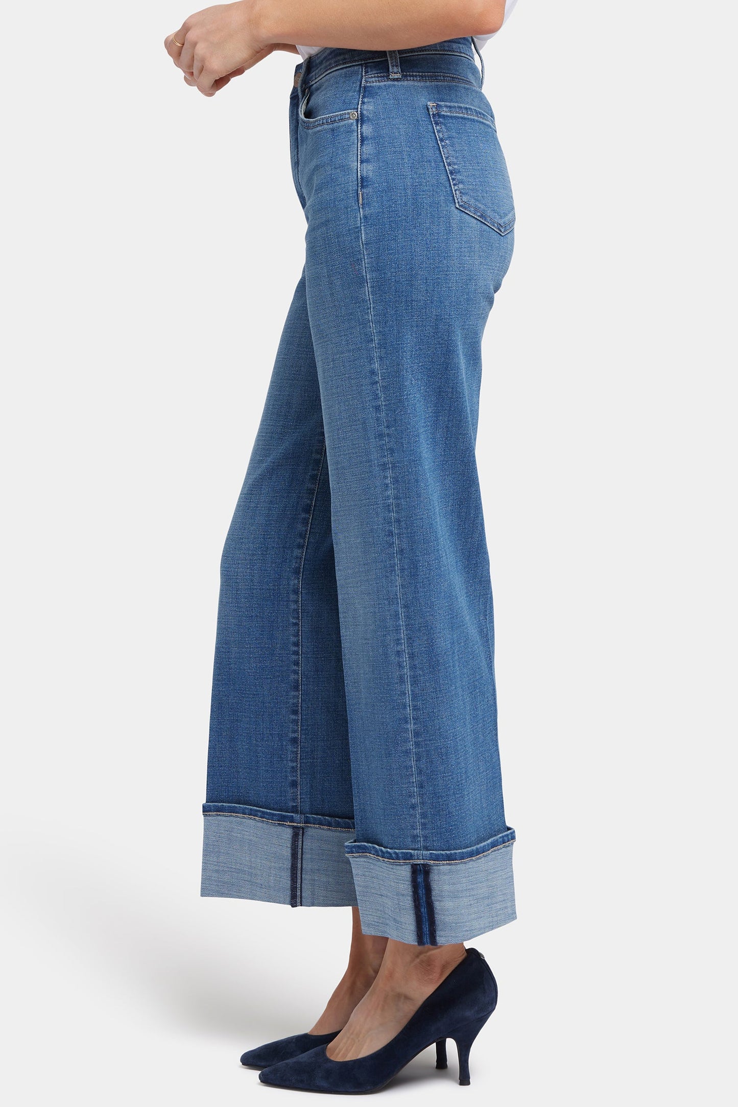 Teresa Wide Leg Jeans In Petite - Stillwater Lake