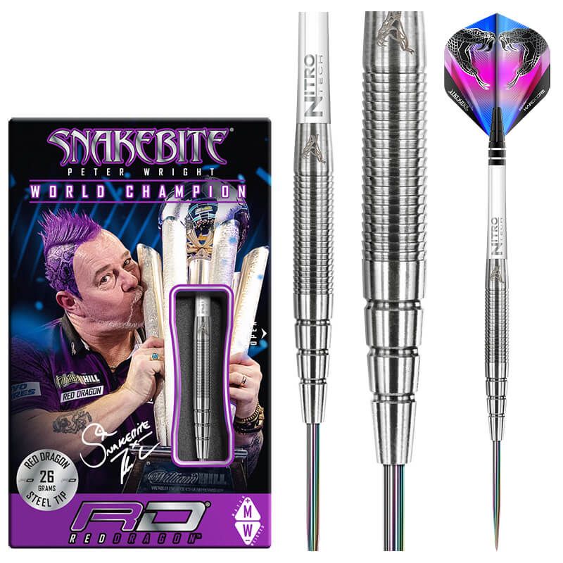RED DRAGON Peter Wright Snakebite PL15 Darts - 90% Tungsten - 24g