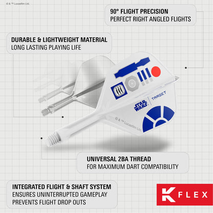 TARGET x STAR WARS - K-FLEX NO2 Shape - R2D2 - All-In-One Moulded Flights