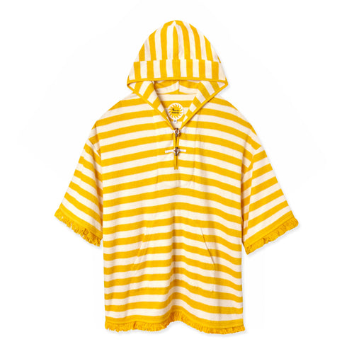 'Saffron Stripe' Beach Towel Top