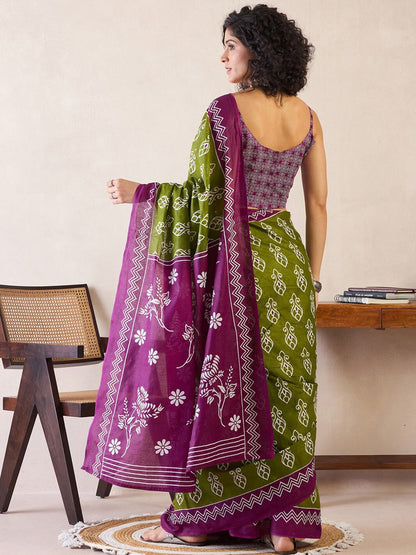 Bagh Poly Cotton Ready to Wear Bagh Sarees
