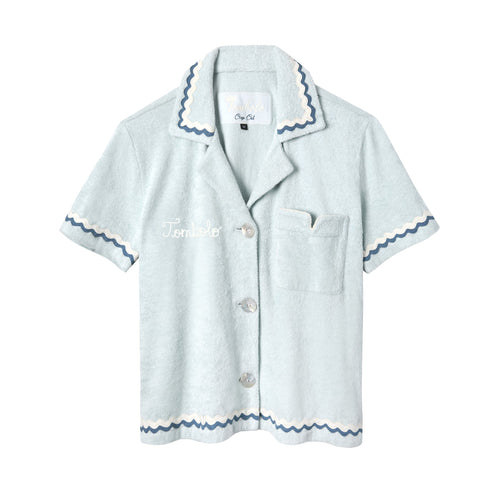 Customizable 'Rick Rack' Cabana ~ Crop Cut (Sky Blue)