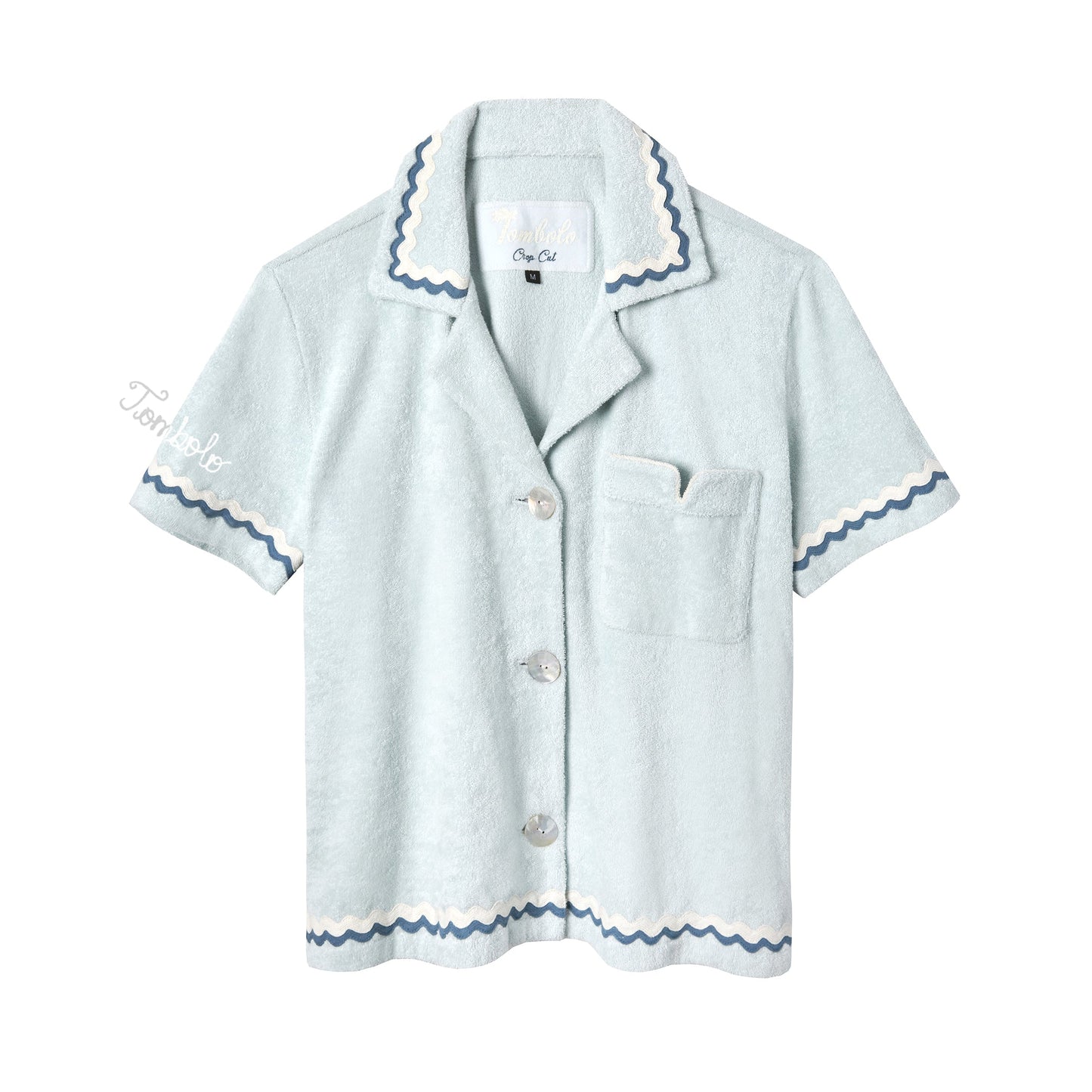 Customizable 'Rick Rack' Cabana ~ Crop Cut (Sky Blue)