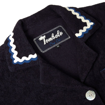 'Rick Rack' Cabana ~ Crop Cut (Midnight Blue)