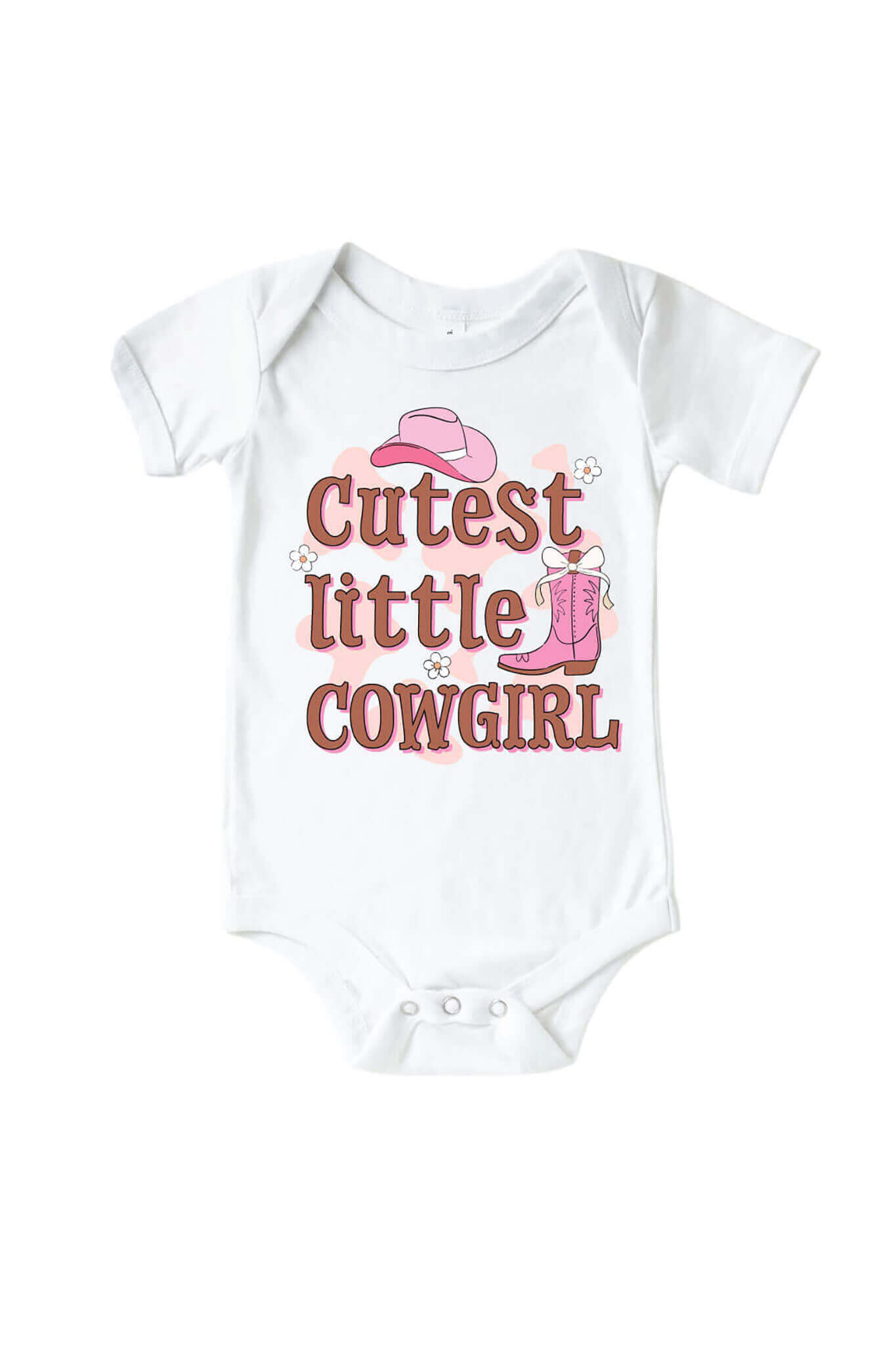 Cutest Little Cowgirl Graphic Bodysuit & Kids Tee | White