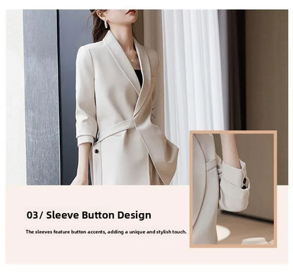 plus Size Wide Leg Pants Two Piece Set Big Brand Women's Spring Autumn New Sle Jaet And Pants Suit for Young Women 8-25