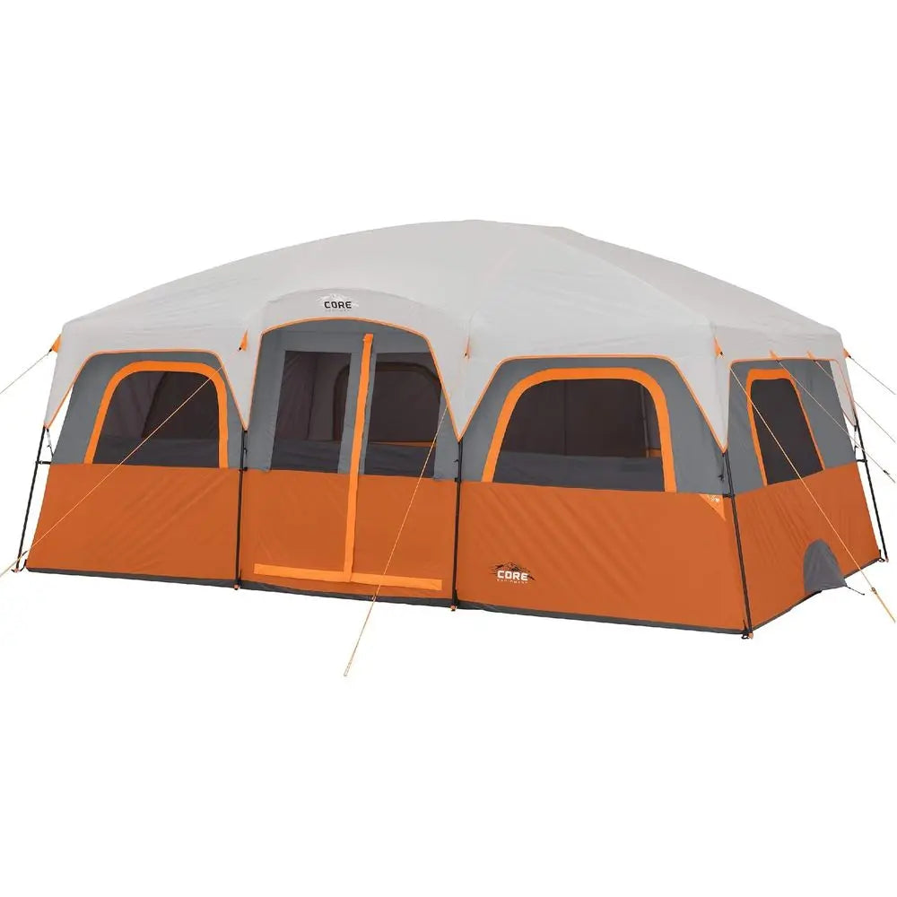 10-12 Person Multi-Room Cabin Tent – Family Camping Tent with Rainfly & Room Divider