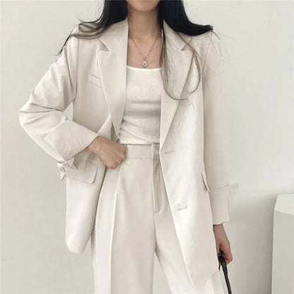Spring Autumn New in Women's High Waist Loose Luxury Casual Set Pants Fashionable Elegant Comfortable Straight Leg Pants