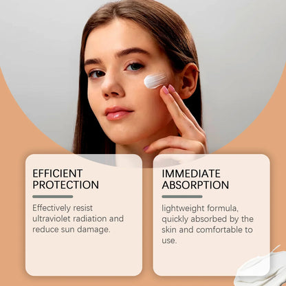 EELHOE 30g Vitamin E Sunscreen Long-lasting Moisturizing Anti-UV Anti-dry Skin SPF 50 Cream Maintains Elasticity Glow Skin Care