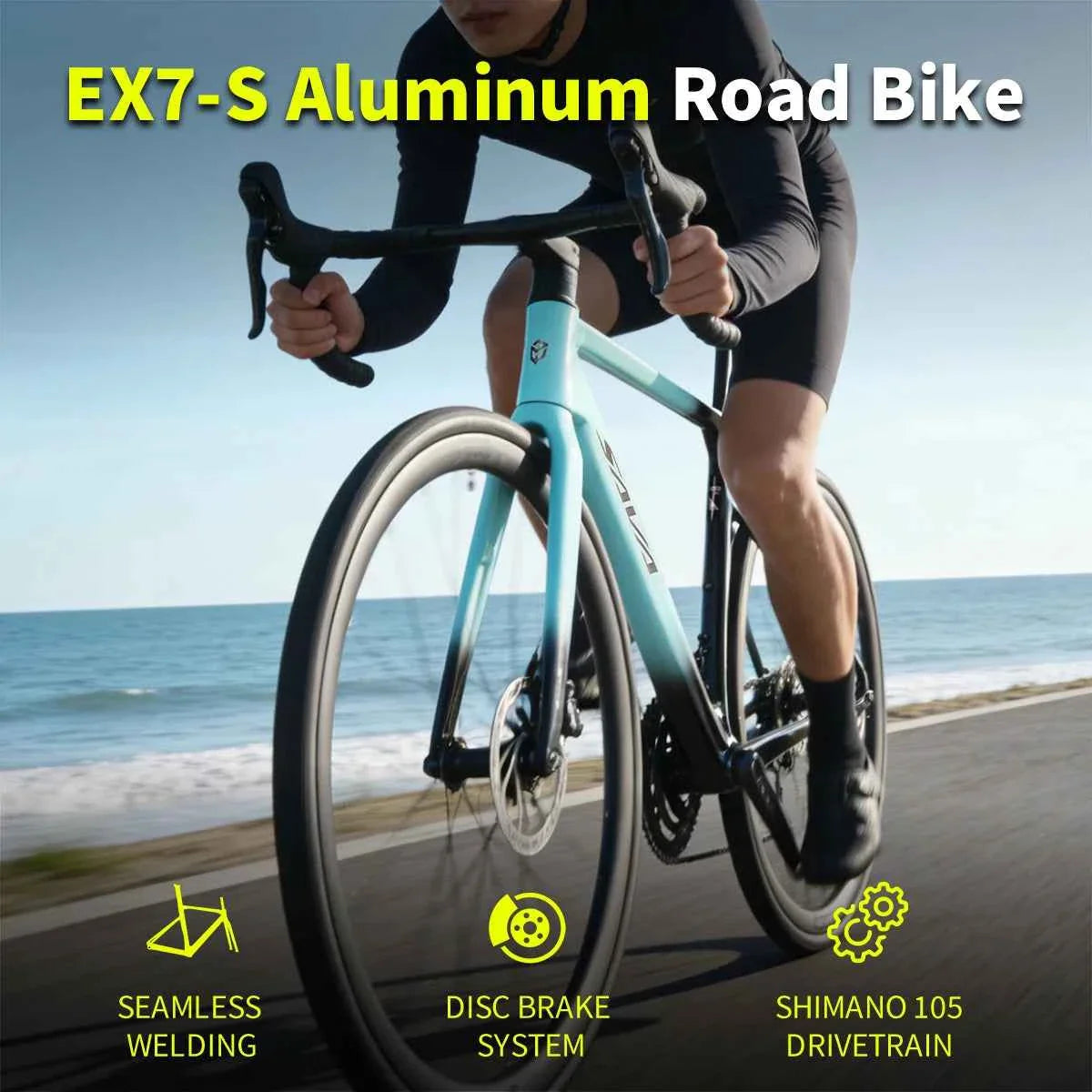 SAVA EX7-S 2026 Adult Road Bike, Aluminum Frame, TIAGRA R4700 20-Speed Drivetrain, 700C Adults Bicycle