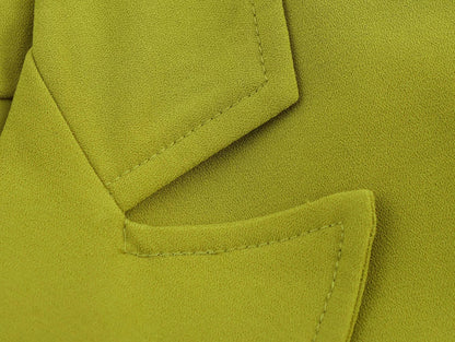 KONDALA 2025 Fall Winter Elegant Green Office Lady Suits Fashion Sashes Shrug Single Breasted Straight Blazers Chic Flare Pants