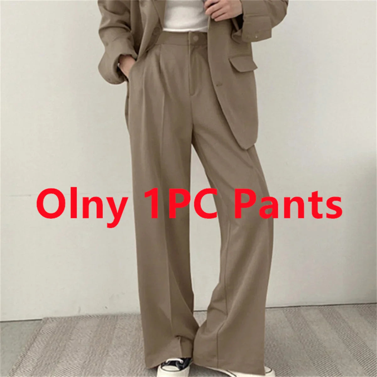 2026 Spring New Women's Clothing Suit Jacket Casual Pants Set Wide Leg Suit Pants Elegant Office Lady Business Suit Set Blazers
