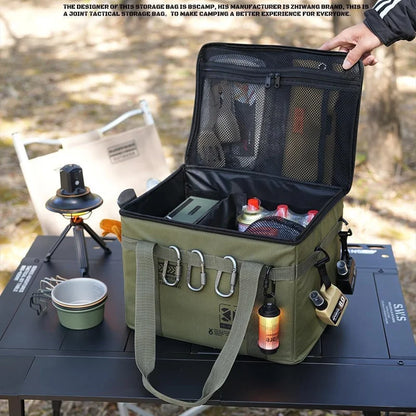 Outdoor folding storage box, picnic camping storage box, tableware, kitchenware,    large capacity