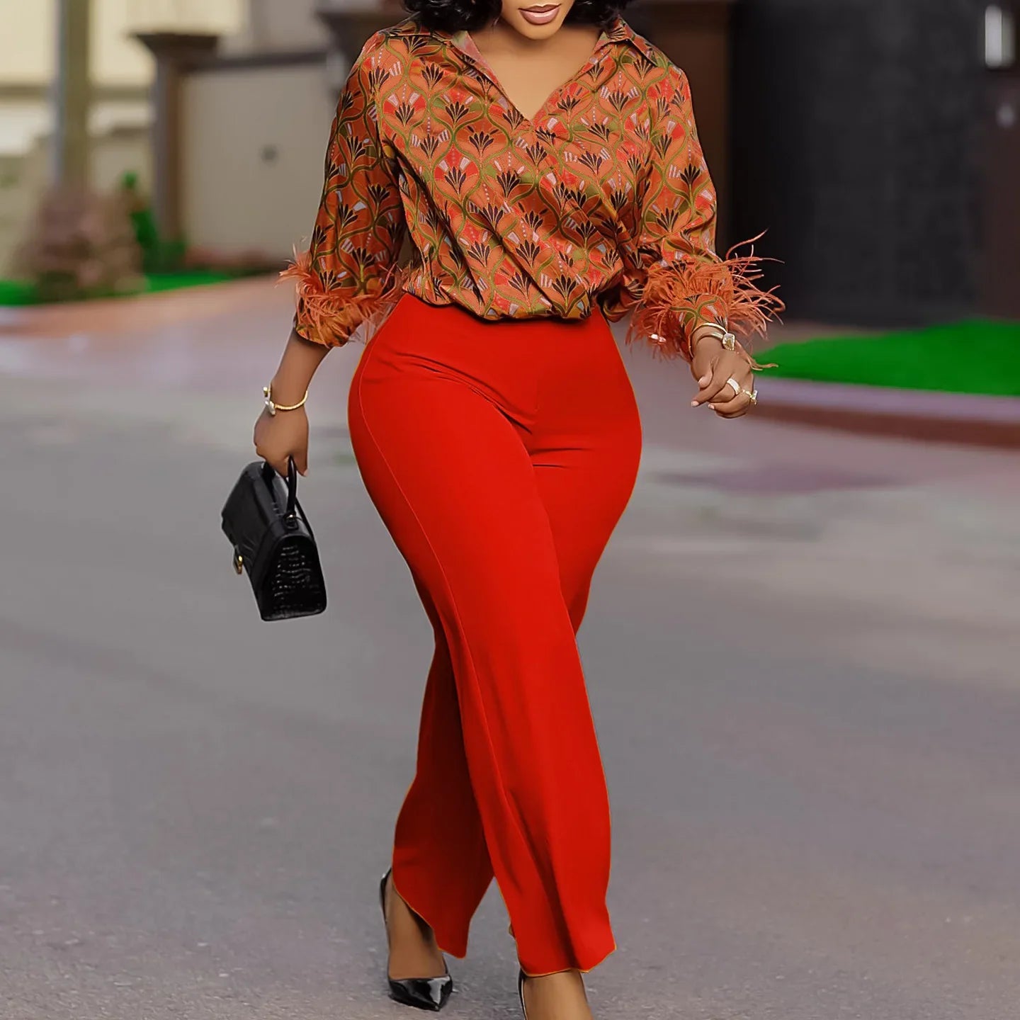 New Arrival Plus Size Matching Set (Two Pieces)