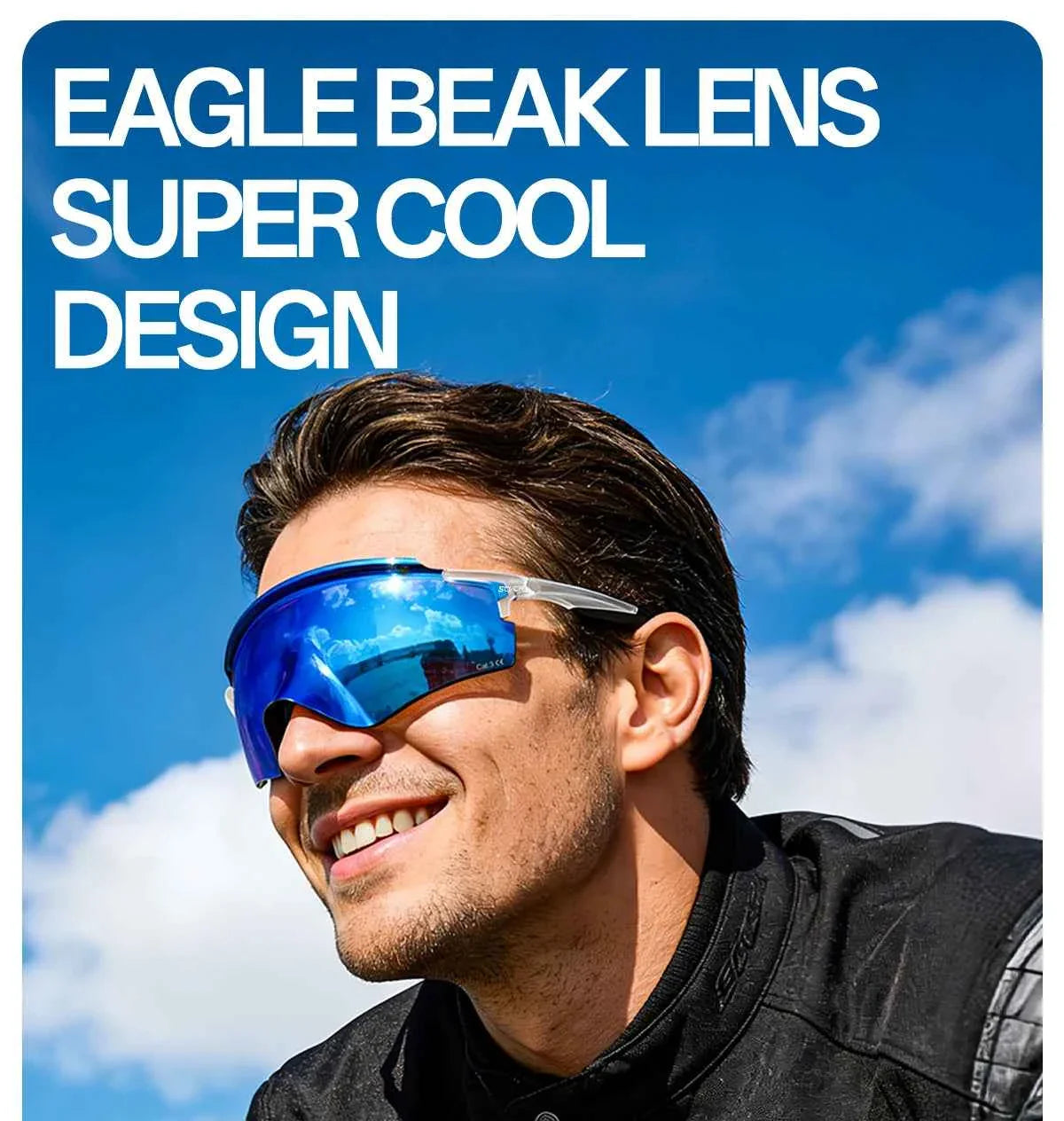 SCVCN New Eagle Beak Fashion Sunglasses Outdoor Cycling Climbing Glasses UV400 for Men Road Bike Women Sports Hiking Eyewear