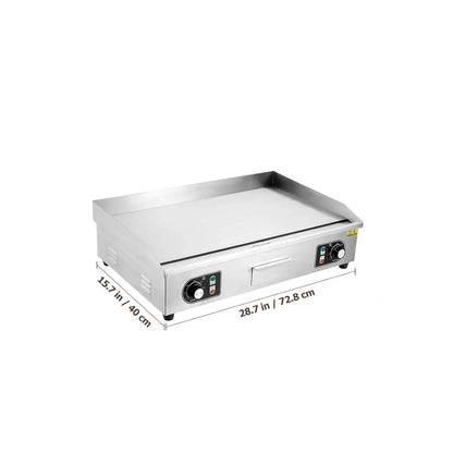 Electric Griddle – Non-Stick Grill Plate, 122–572°F, 3 Sizes (14.1", 17.8", 21.2")