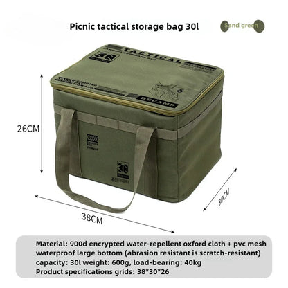 Outdoor folding storage box, picnic camping storage box, tableware, kitchenware,    large capacity