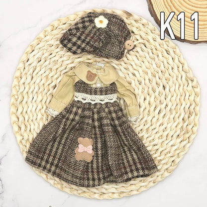 30cm Bjd Dolls Princess Full Set 1/6 Anime Bjd With Clothes 23 Joint Movable Body 3D Eyes Girls Dress Up Birthday Gifts Toys