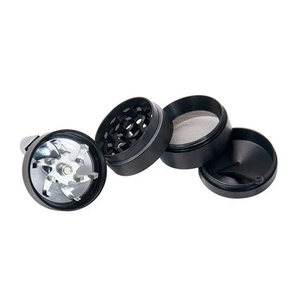 4-Layer Herb & Spice Grinder – 40mm Zinc Alloy Manual Hand Crank Mill