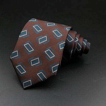 8 cm Tie Gravatas Newest Design Woven 8 cm Silk Necktie Wedding Business Suit Accessories Blue Man Dot Fit Group Party Office