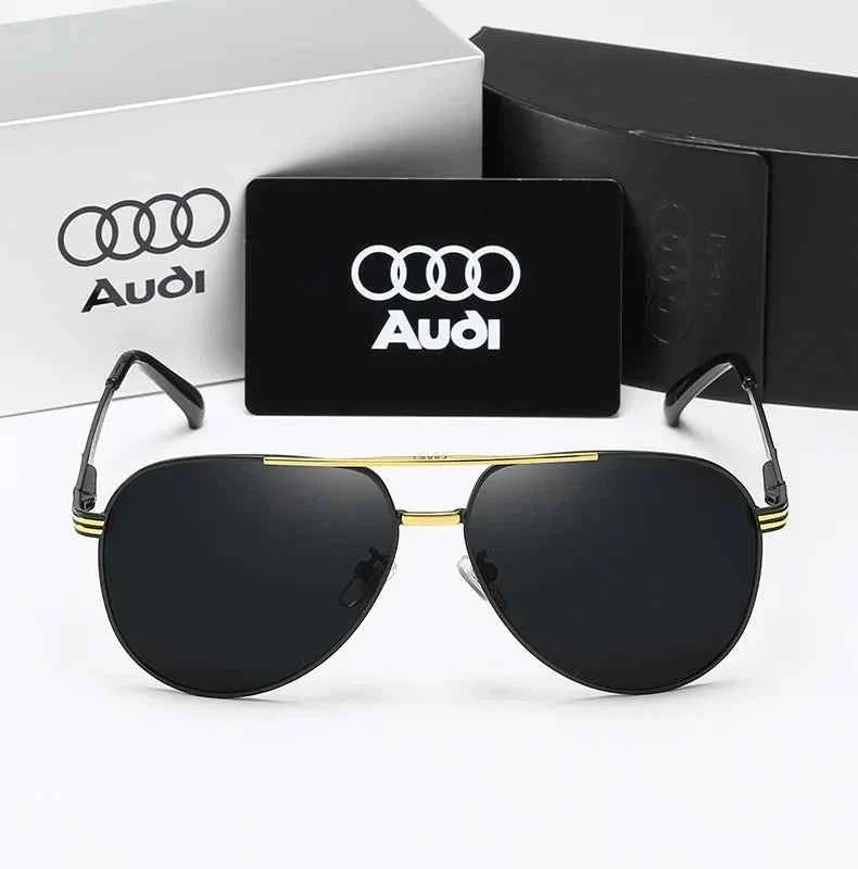 Audi UV400 Polarized AntiGlare Retro Flight Sunglasses Glasses for Motorcycle Classic FrogEye Outdoor Glasses Men Women 558