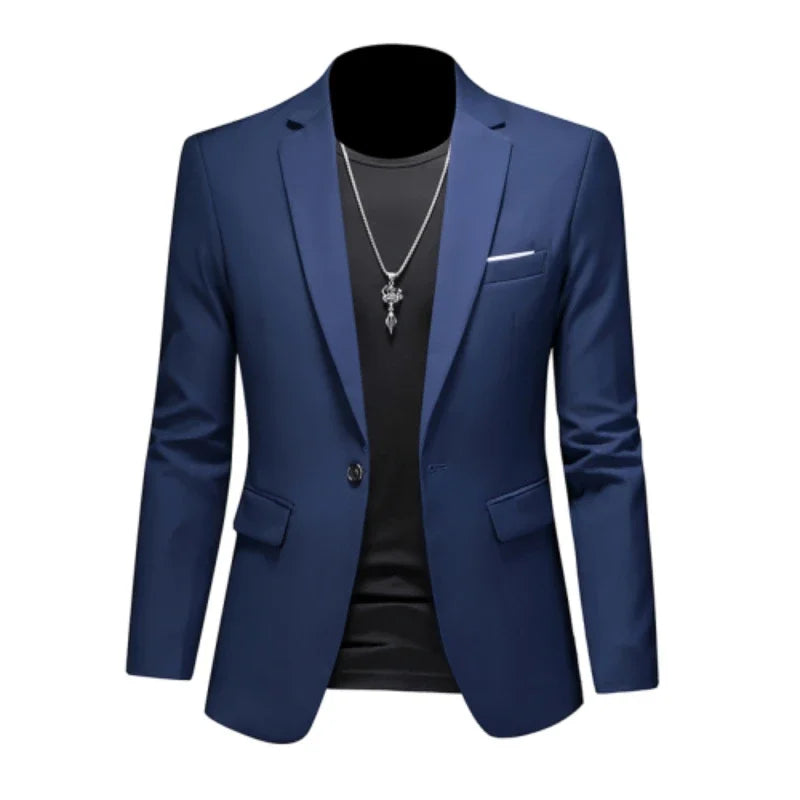 Boutique Fashion Suit Men's Slim Groom Wedding Suit Jacket Business Office Suit Casual Solid Color Suit Jacket