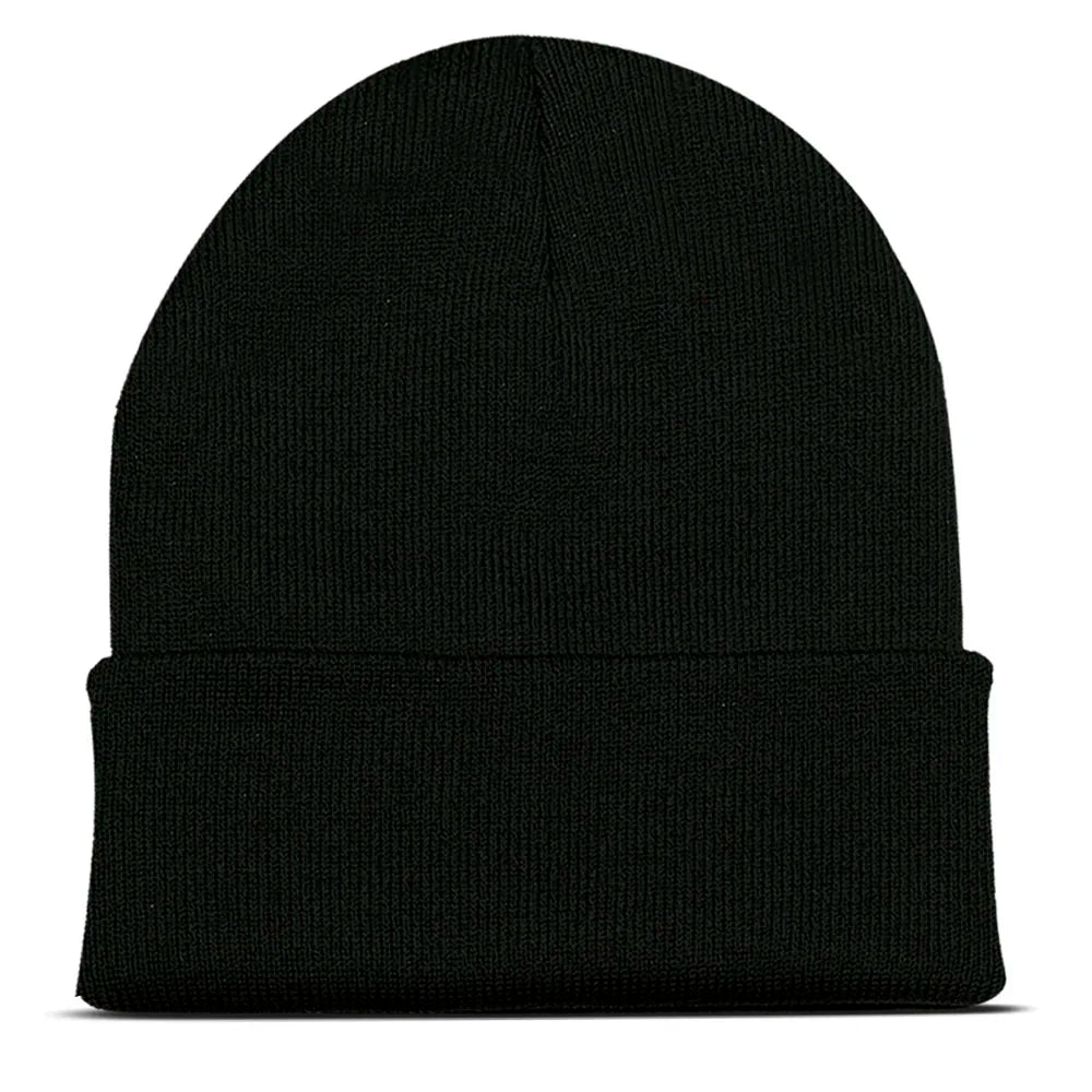 Custom Embroidery Design Logo Text Name Beanies Hats for Men Women Warm Winter Knit Cuff Beanie Cap Wholesale Dropshipping