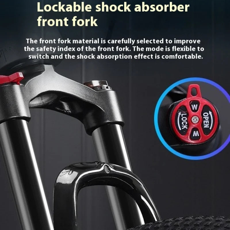 Magnesium Alloy26Inch mountain bike for adults men women, teenagers, and students33Speed Bike Disc Brake Shock Absorption