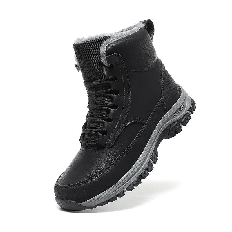 Super Warm Winter Boots With Fur Outdoor Snow Men Boots Snow Antiskid Waterproof Boots Men Shoes Winter botas High Top hombre
