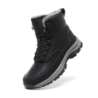 Super Warm Winter Boots With Fur Outdoor Snow Men Boots Snow Antiskid Waterproof Boots Men Shoes Winter botas High Top hombre