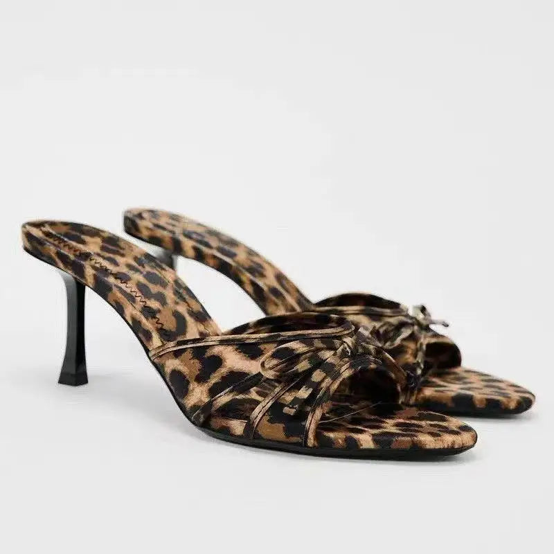 2024 Women Summer New Luxury Brand High Heel Sandals Versatile Simple Slim Heel Sandals Slippers
