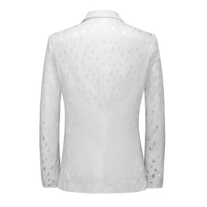 2024 New Men Business Social Suit Jacket Summer Male Single breasted Thin Dress Male Jacquard Blazers Coats