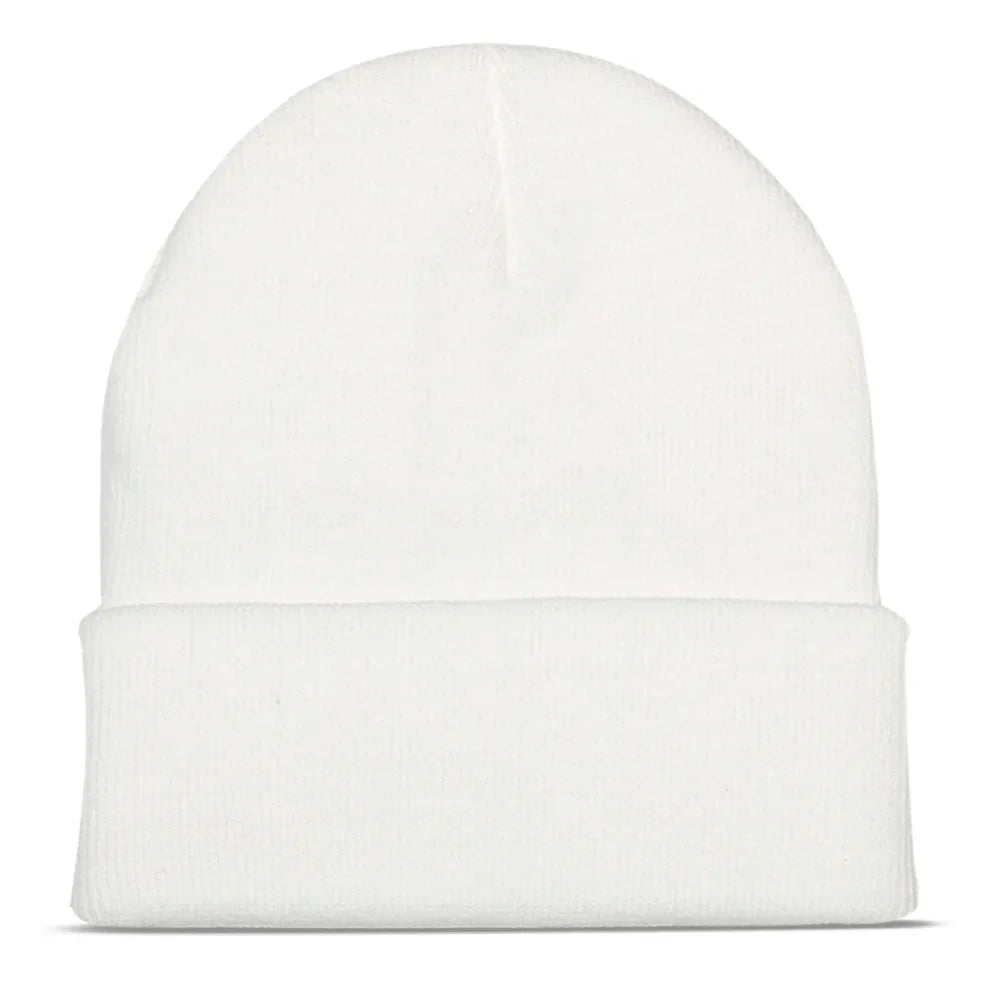 Custom Embroidery Design Logo Text Name Beanies Hats for Men Women Warm Winter Knit Cuff Beanie Cap Wholesale Dropshipping