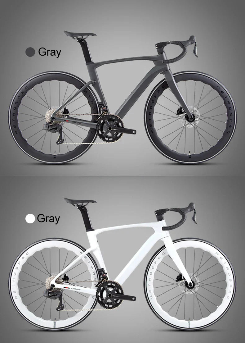 Twitter Full Carbon Road Bike Wireless Electronic Shifting WheelTop EDS TX 2X12 Speed Hydraulic Disc Brake Adult Men's Bicycle