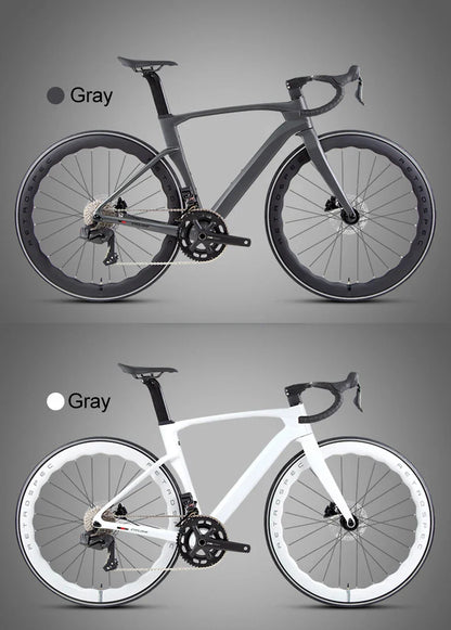Twitter Full Carbon Road Bike Wireless Electronic Shifting WheelTop EDS TX 2X12 Speed Hydraulic Disc Brake Adult Men's Bicycle