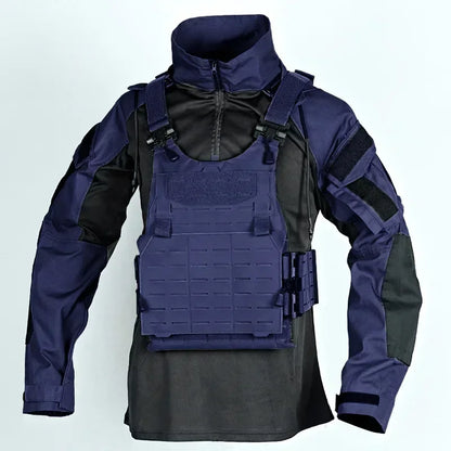 Men's Tactical Camo Hooded Combat Shirt – Long Sleeve, Quick-Dry, Sizes S–XXXL