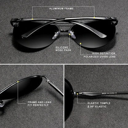 KINGSEVEN Brand Pilot Rimless Sunglasses Polarized UV400 Men Women Glasses Driving Eyewear