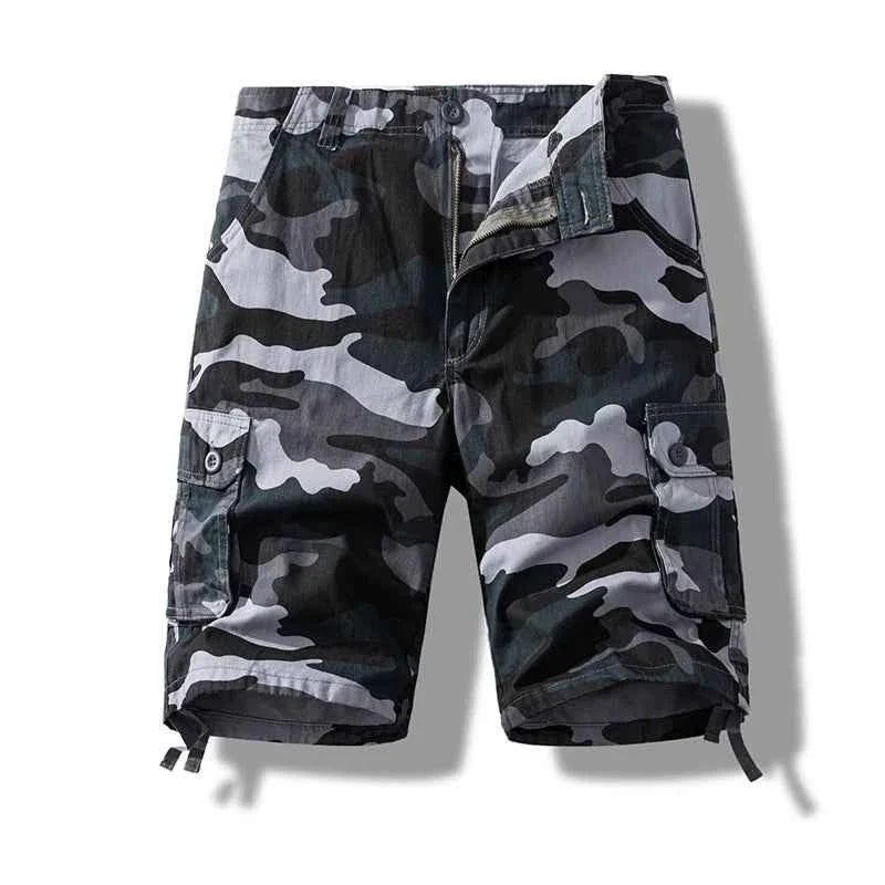 Men's Short Pants Cotton Cargo Shorts Tactical Breeches Casual Sports Man Hiking Fishing Streetwear