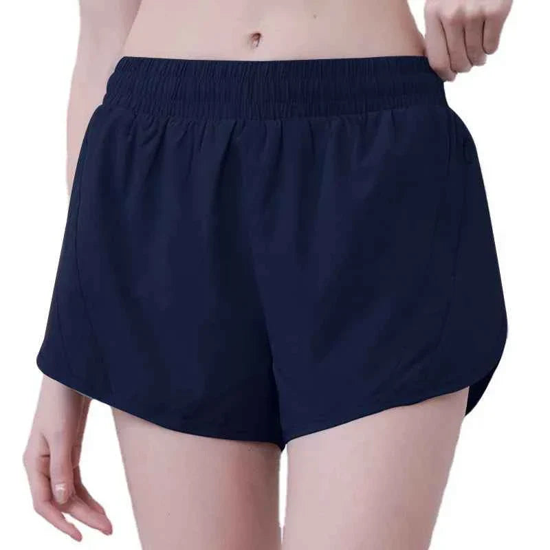 Women's Anti-Explosion 2 in 1 Sports Shorts Quick Dry Running Yoga Shorts Summer Thin Athletic Outdoor Shorts
