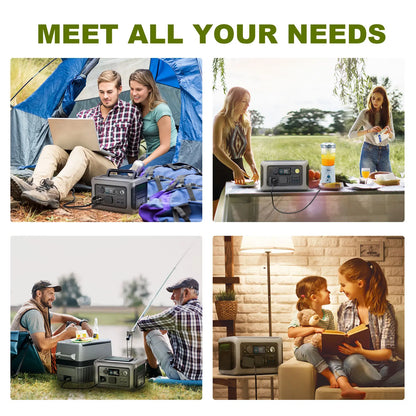 ALLPOWERS R600 Portable Power Station – 299Wh 600W LiFePO4, Solar Ready, UPS, 5-Year Warranty