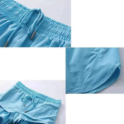 Women's Anti-Explosion 2 in 1 Sports Shorts Quick Dry Running Yoga Shorts Summer Thin Athletic Outdoor Shorts