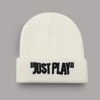 Rimiut Funny Letter Knitted Men Women Beanies Black & White Autumn Winter Hip hop hats Thick Warm Beanie Caps for adult