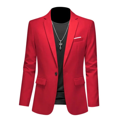 Boutique Fashion Suit Men's Slim Groom Wedding Suit Jacket Business Office Suit Casual Solid Color Suit Jacket
